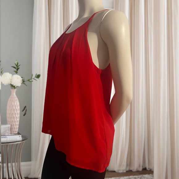 Size M | DNA Couture | Red Pleated Blouse/Top - Picture 9 of 16